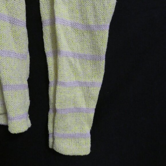 FLUO | medium | Vibrant Yellow and Grey Striped Long Sleeve Top - Picture 16 of 16